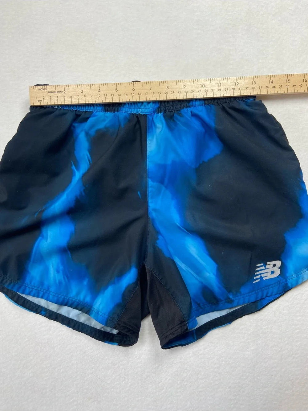 New Balance Men’s Navy and Light Blue Athletic Running Shorts, Size Small